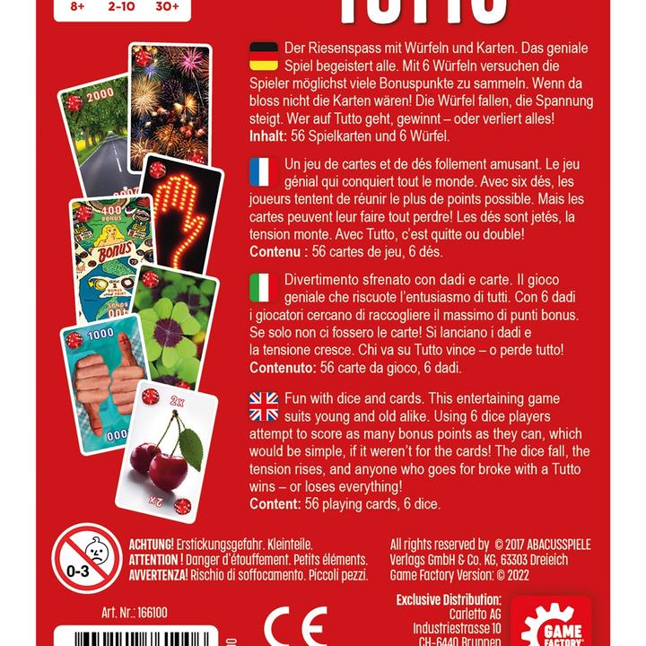 Produktbild Game Factory Tutto (Deutsch, Französisch, Italienisch)