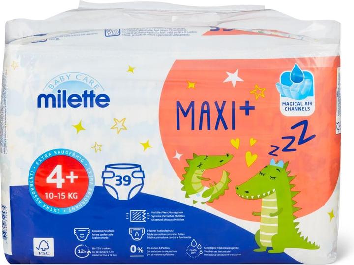 Produktbild Milette Maxi + (Gr. 4+, Tragepack, 39 Stk.)