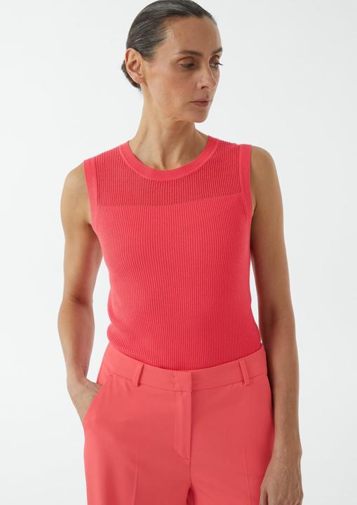 Produktbild Comma Strickpullunder Weiches Stricktop im Slim Fit mit Ajourmuster (48)