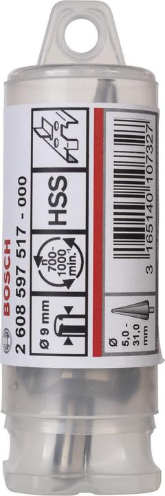 Produktbild Bosch Professional Zubehör Blechschälbohrer HSS, zylindrisch, 5 - 31 mm, 103 mm, 9 mm (9 mm)
