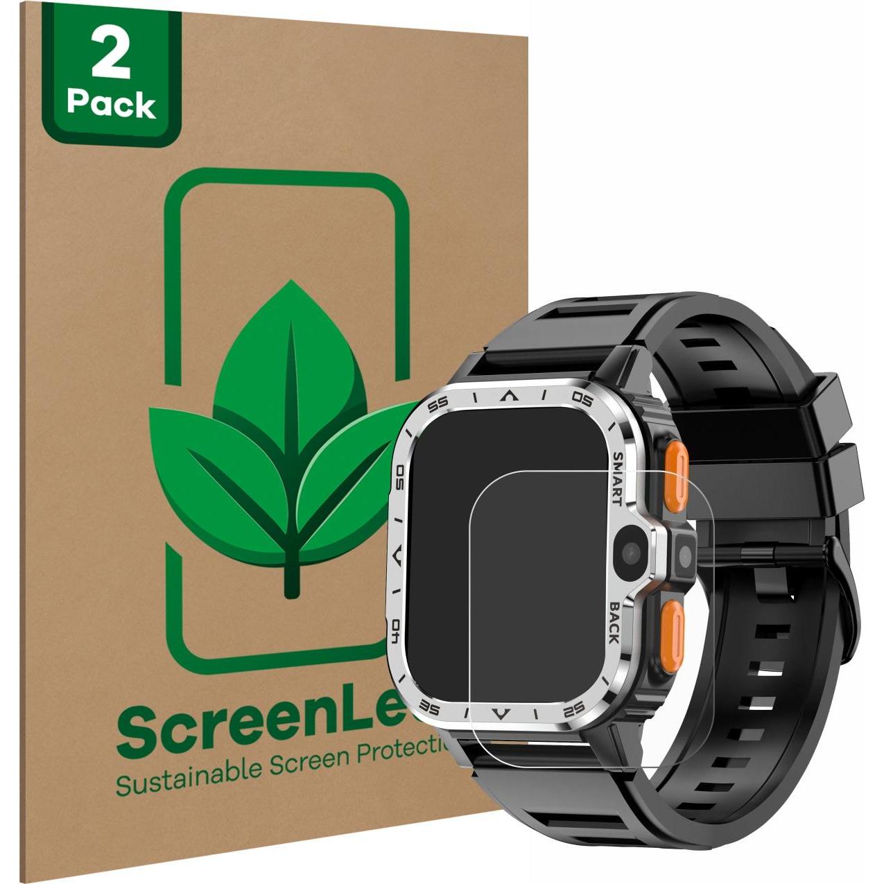 ScreenLeaf Schutzfolie nachhaltiger Displayschutz Display Schutz Folie Klar Transparent, Smartwatch Schutzfolie, Transpa...