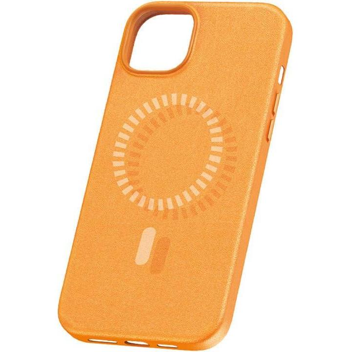 Baseus Magnetic Phone Case for iPhone 15 Plus Fauxther Series (Orange) (Apple iPhone 15 Plus), Smartphone Hülle, Orange
