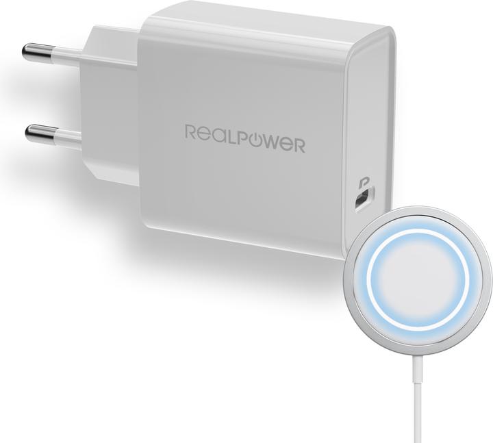 Produktbild RealPower PC-MagSet Ladegerät und MagSafe Ladepet SET (20 W)