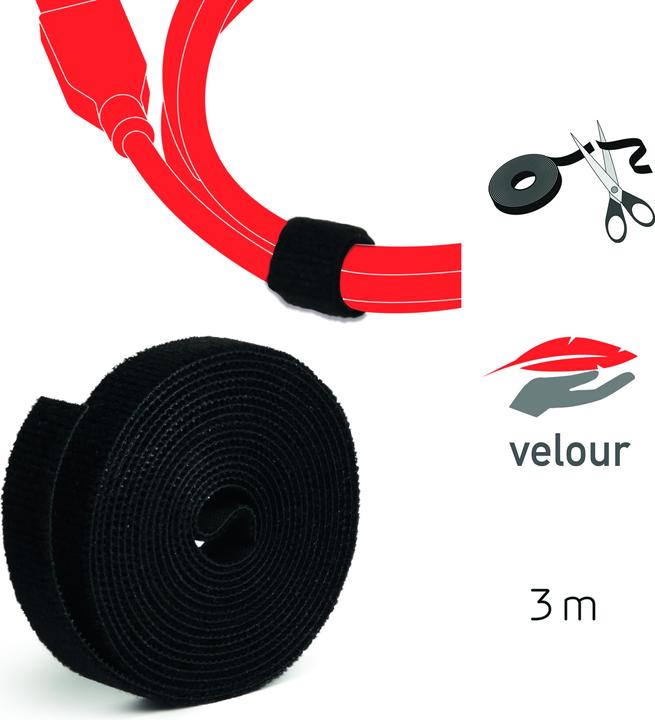 Immagine prodotto Label-the-cable Rotolo di nastro adesivo in velcro (16 mm)