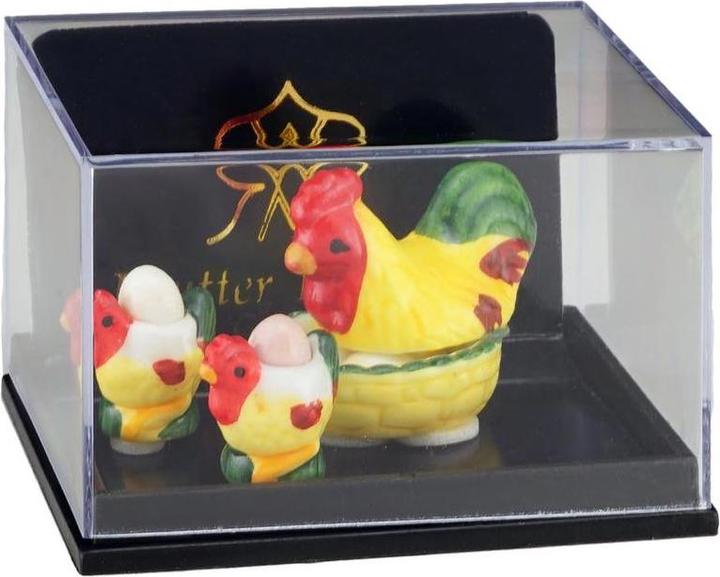 Actual product image Reutter 001.492/5 - Set of Chickens, miniature