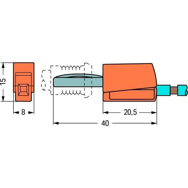Thumbnail - 50x Wago Bananenstecker 215-611, Elektronikkabel + Stecker, Weiss