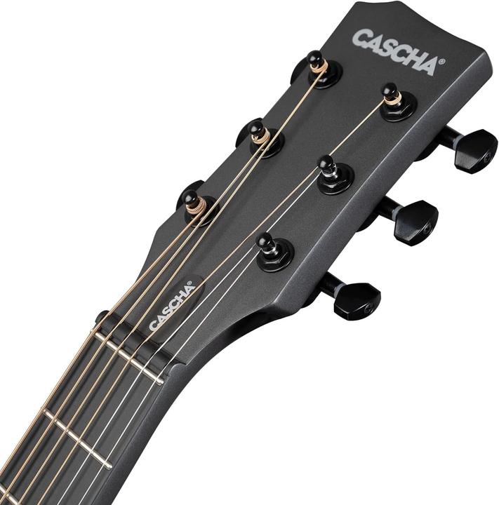 Actual product image Cascha Carbon Fiber Acoustic Guitar for Beginners and Travel (Acoustic guitar, Carbon fibre, Carbon fibre, Carbon fibre)