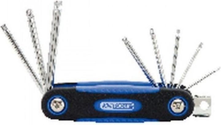 Image du produit KS Tools Clé coudée dans un support pliable, Torx percé, 8 éléments.