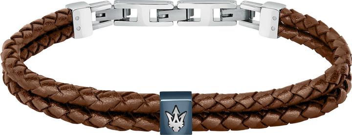 Produktbild Maserati Armband (22 cm, Edelstahl, Leder, Recycelt)