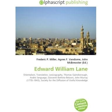 Edward William Lane, Fachbücher von Agnes F. Vandome, John McBrewster, Frederic P. Miller