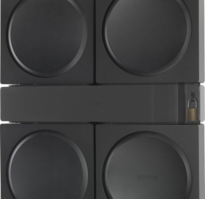 Produktbild Flexson Wall Mount für 4x Sonos Connect:AMP (1 Stk., Wandmontage)