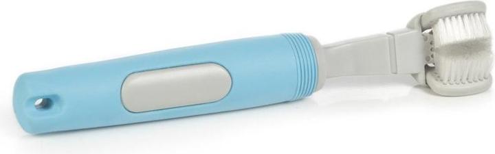 Actual product image Beeztees Bz Plast 3 Way Toothbrush Blue (Dog)