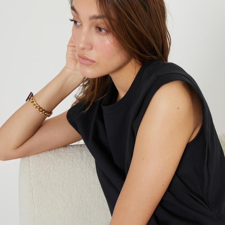 Actual product image La Redoute Collections Sleeveless top with a round neckline (S)