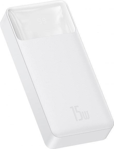 Immagine prodotto Baseus Powerbank Bipow 20000mAh, 2xUSB, USB-C, 15W (bianco) (20000 mAh, 20 W, 74 Wh)
