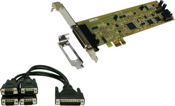 Actual product image Exsys GmbH 4S PCIe Serial RS-232 incl. LP bracket, FTDI