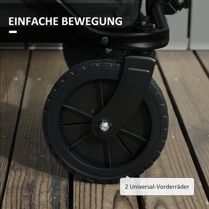 Actual product image Outsunny Gartenwagen Stahl, Polyester Dunkelgrau