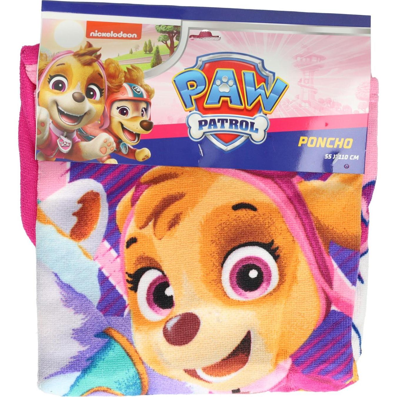 Procos, Poncho asciugamano, Paw Patrol Strandtuch Poncho 55x110 cm (Schnelltrocknend)