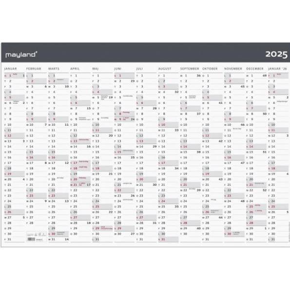 Mayland-Burde, Kalender, Kmpekalender Moderne 1x13 mdr. papir rr 2025 (Kein Einband)
