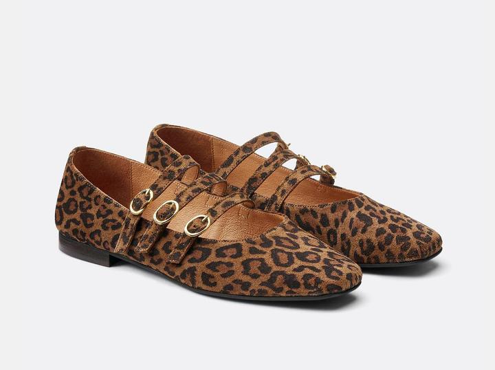 Actual product image La Redoute Collections Riemchenballerinas mit Leopardenmuster (38)