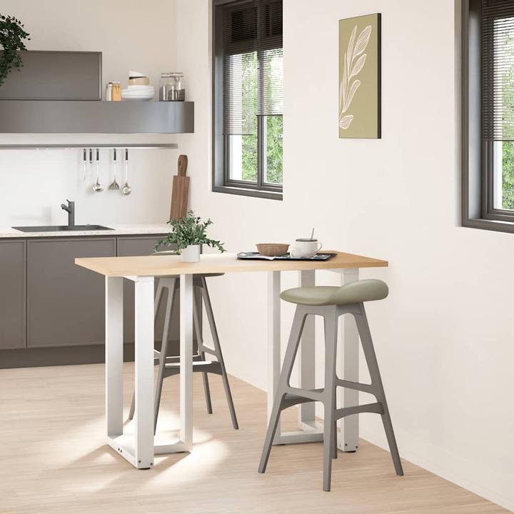 Actual product image VidaXL Bar table legs T-shape 2 pcs. White 60x35x(91-92) cm steel table leg