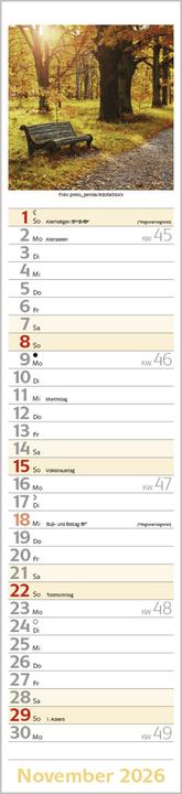 Actual product image Augenblicke Langplaner 2026 (11 x 48 cm, Hardcover, German)