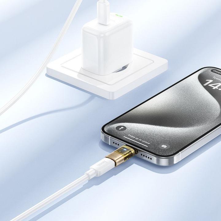 Produktbild Hoco Cable Adapter USB C to Lightning UA36D transparent gold (Lightning, USB Typ C)