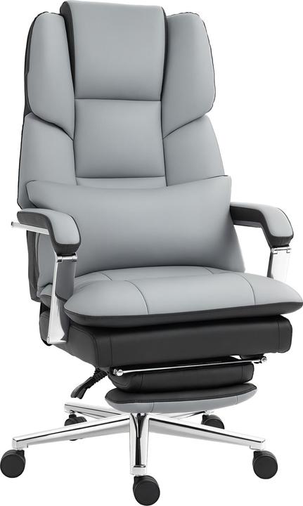 Image du produit Homcom Bürostuhl Kunstleder, Schaumstoff Grau