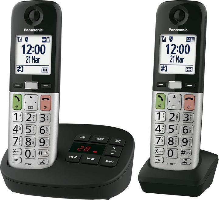 Panasonic KX-TGU430EXB DECT Telefoon met Groot Display/Toetsen - Duo Set