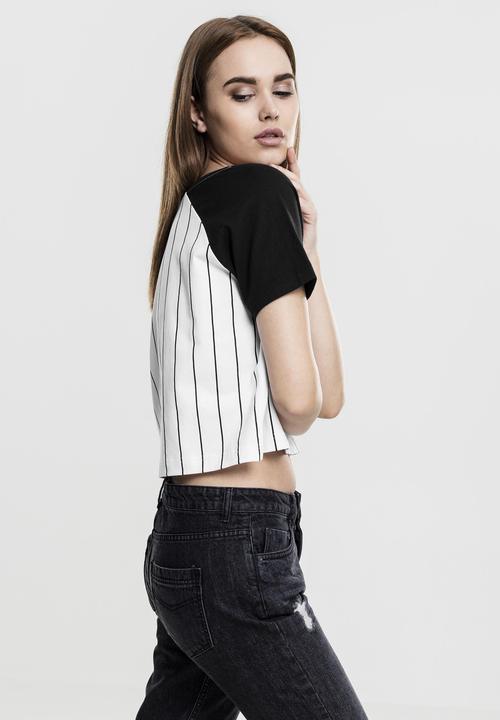 Produktbild Urban Classics Ladies Cropped Baseball Tee (S)