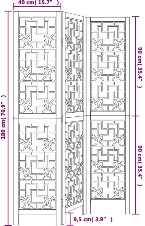 Produktbild vidaXL Paravent