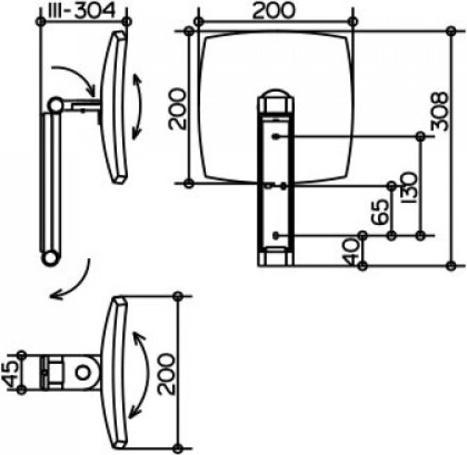 Produktbild Keuco Kosmetikspiegel iLook move 200x200mm nbel vc (200 x 200 mm)