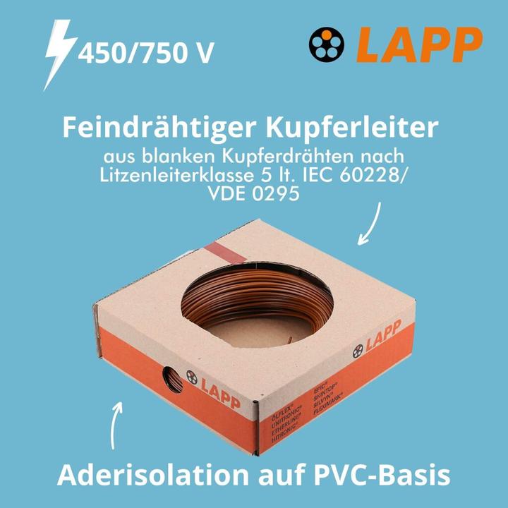 Actual product image Lapp H07V-K 1X1.5 BN (100 m)