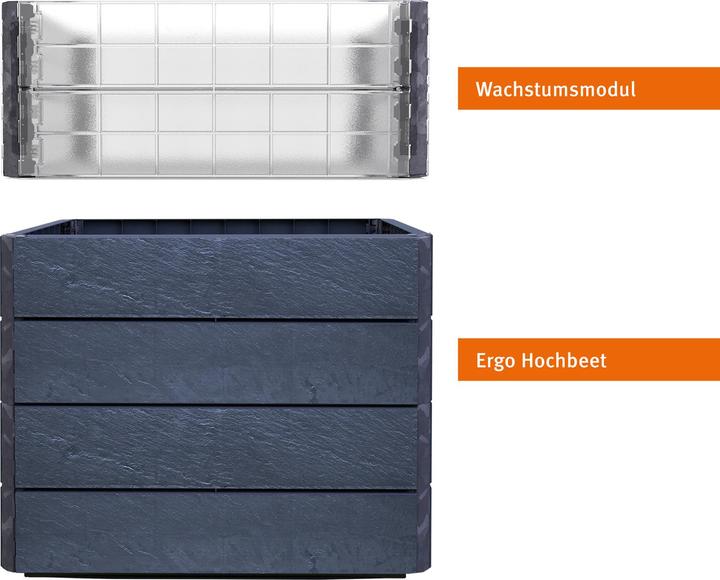 Image du produit Graf Lit surélevé classique Garantia ERGO Quadro Turbo M 75 incl. système d'économie d'eau Flora 80 x 60