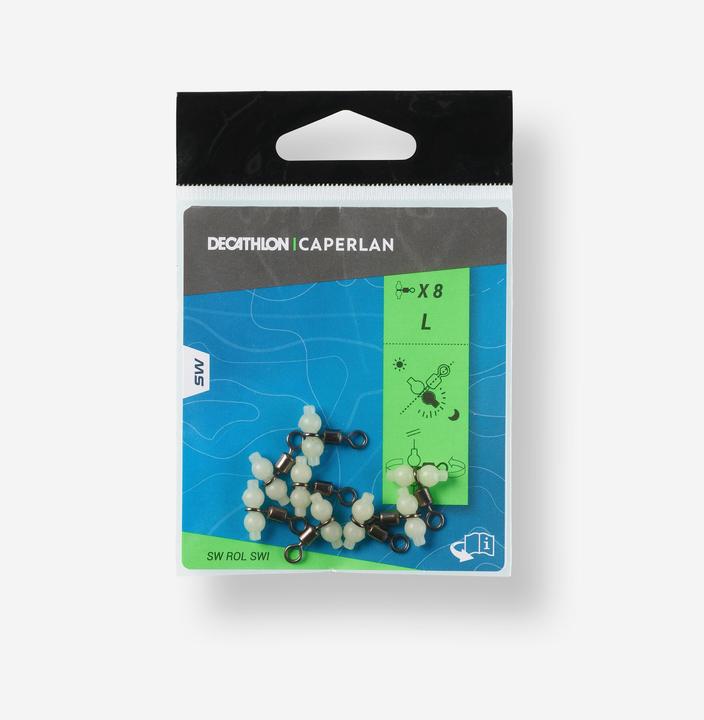 Image du produit Caperlan Emerillon Pater Roller phosphorescent acier pack de 8