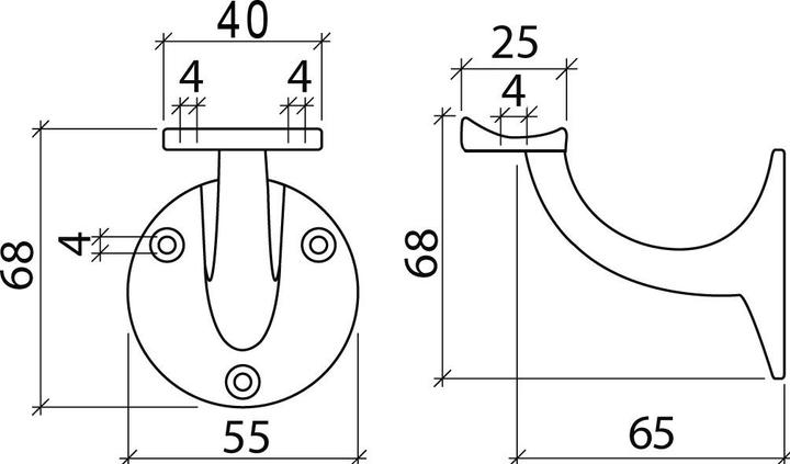 Actual product image Hermeta Handlaufstützen (Aluminium)