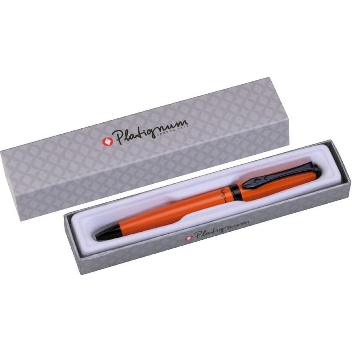 Platignum, Schreibstifte, Kugelschreiber Studio orange silberne Geschenkpackung (Orange, 1 x)