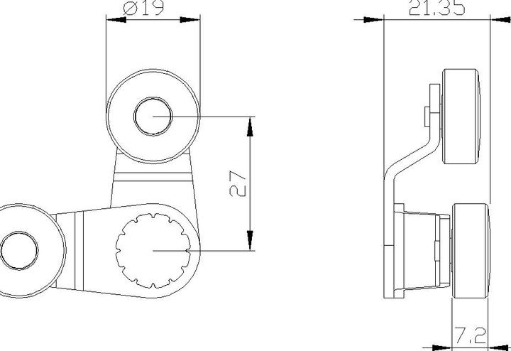 Produktbild Siemens Gabelhebel Metall mit 2 Kunststoffrollen