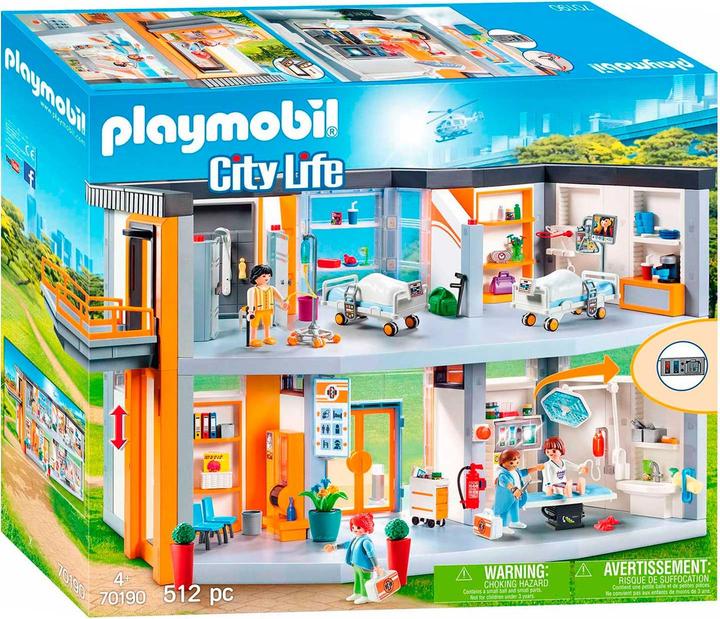 Produktbild Playmobil Grosses Krankenhaus mit Einrichtung (70190, Playmobil City Life)