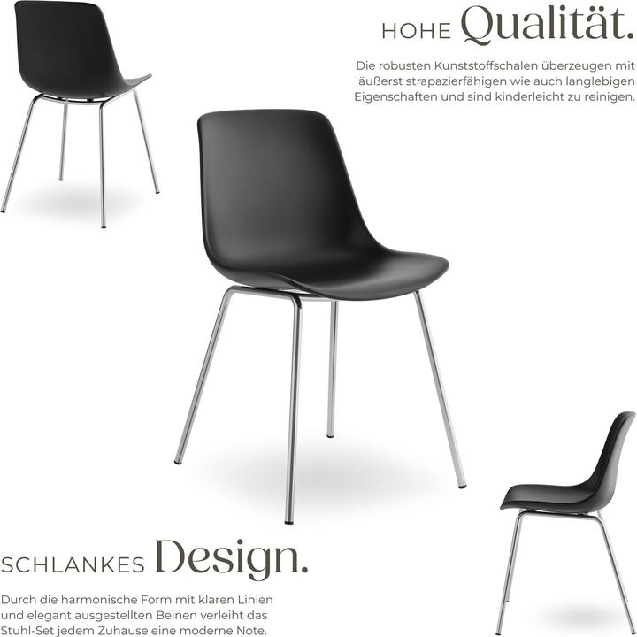 Produktbild tectake Kunststoffstühle Mave