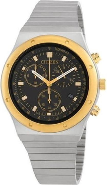 Actual product image Citizen Chronograph Quartz Black Dial Men Watch (Chronograph, 38 mm)