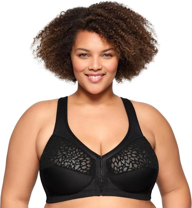 Image du produit Glamorise MagicLift Voorsluiting Racerback Draadloze BH 1206 (Dames & Vrouwen Plus), Zwart, 90J (Une unité par pack, 90 J)