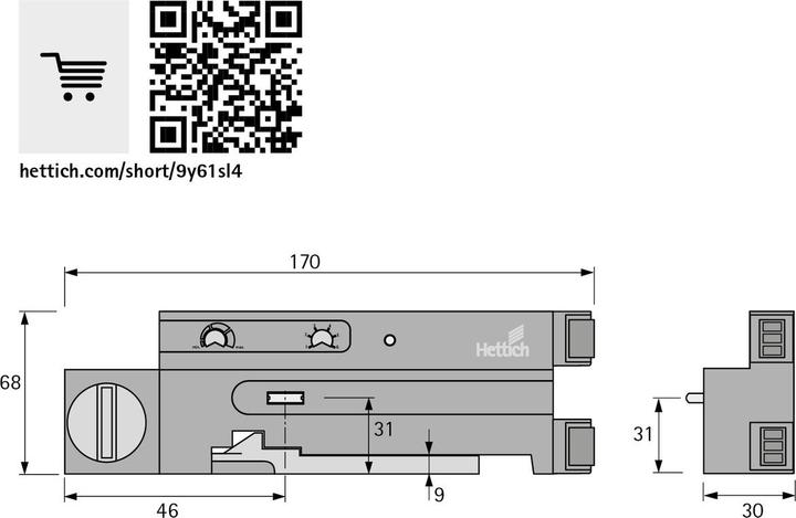 Produktbild Hettich Antriebseinheit (1) easys (1 Stk.)