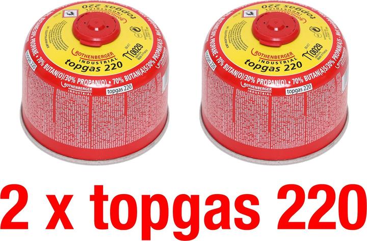 Produktbild Rothenberger Top Gas Schraub - Gaskartusche 370 ml  7/16" EU  2 Stück