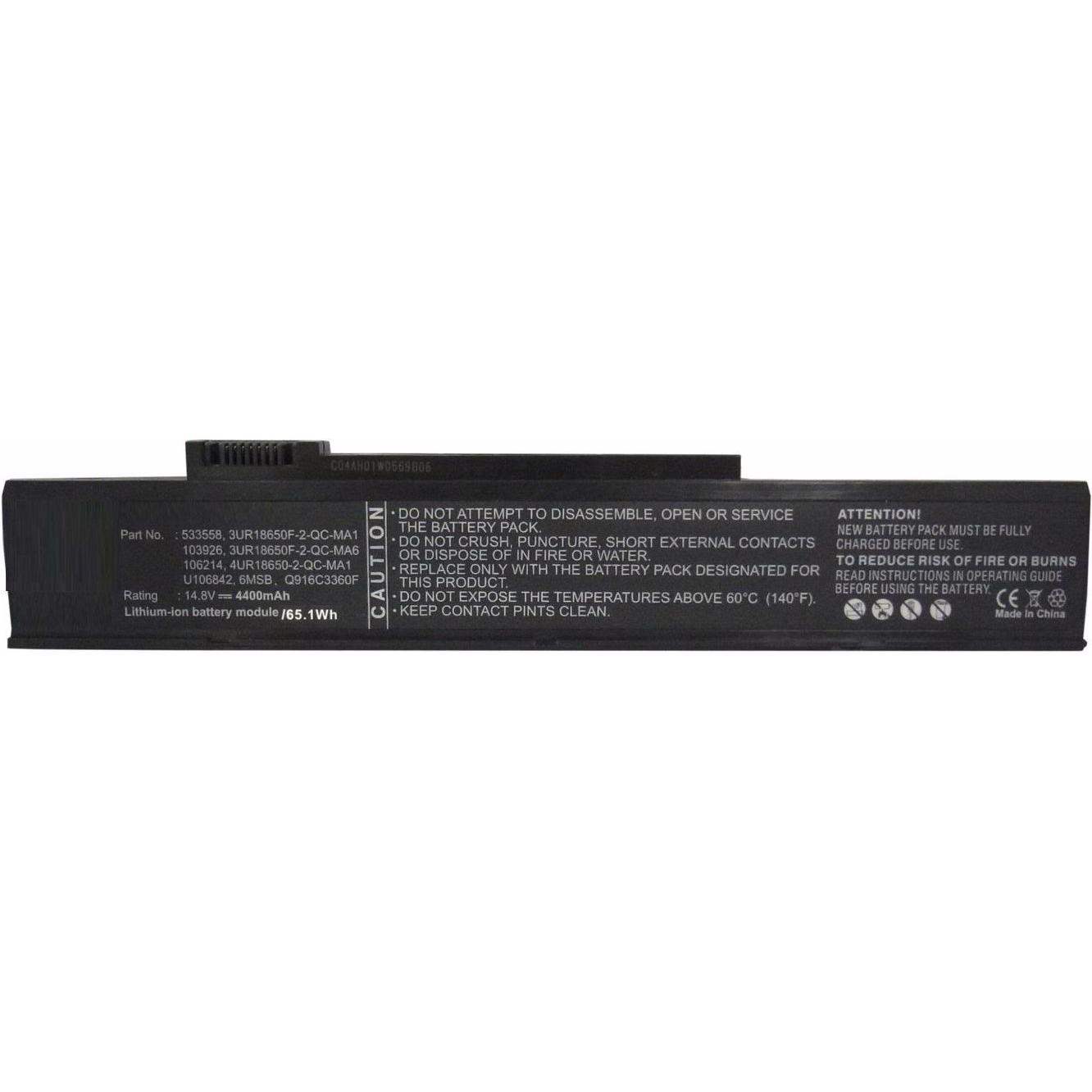 CoreParts Laptop Battery for Gateway (1 Zellen, 4400 mAh), Notebook Akku, Schwarz