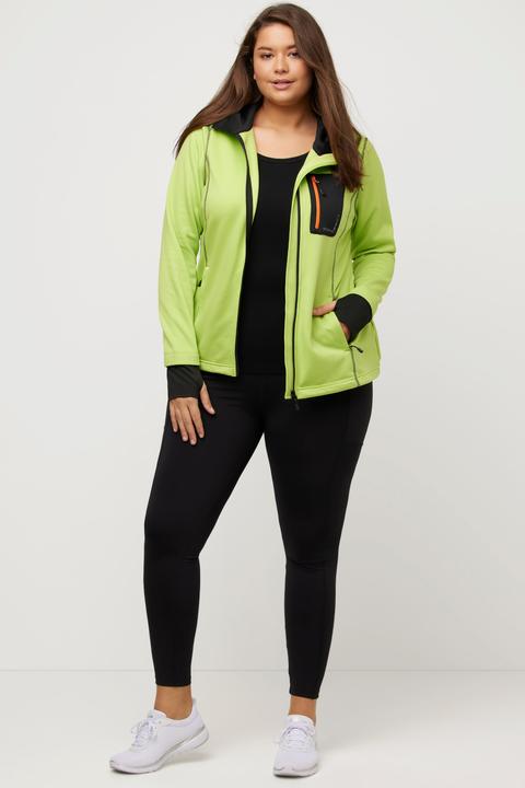 Image du produit Ulla Popken Veste en molleton HYPRAR, imprimé réfléchissant, capuche, passe-pouces intégrés (50, 52)