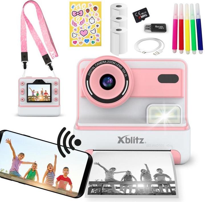 Produktbild Xblitz FLASH PINK Sofortbildkamera mit Thermodrucker für Kinder