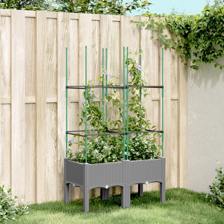 Actual product image VidaXL Planter with trellis PP