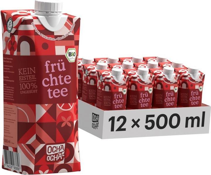 Produktbild Ocha Ocha FRÜCHTE Bio und 100 % ungesüsst Kiste (12 x 50 cl)