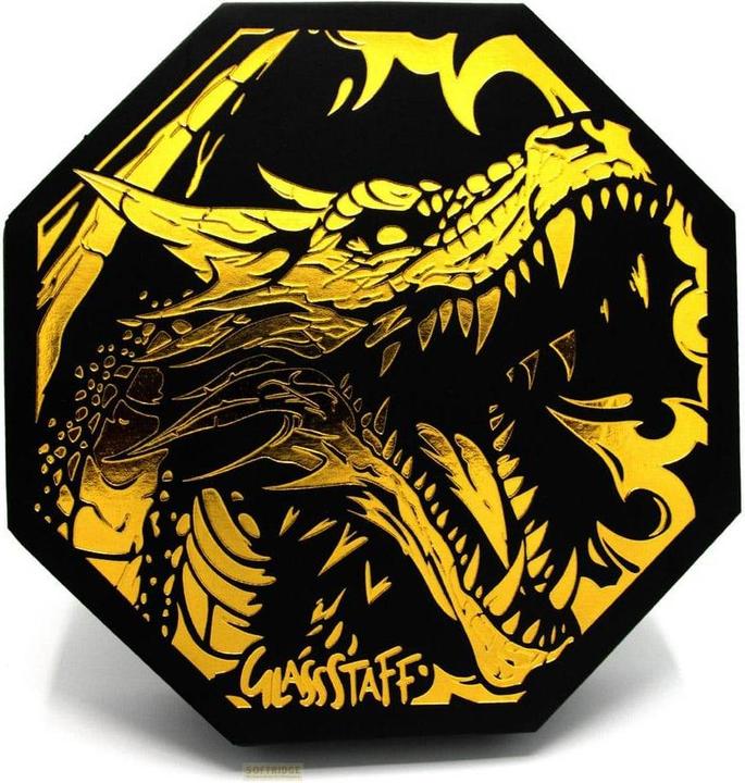Glass Staff CritStones Arena Würfelteller Black Dragon (Yellow Lid)
