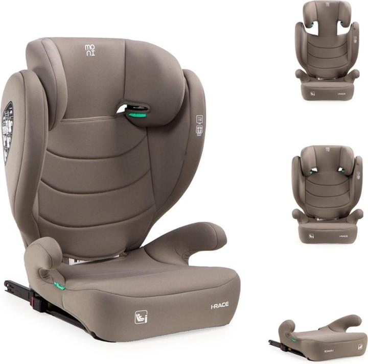 Moni I-Race Cool Beige Isofix I-Size Autositz (Kindersitzerhöhung)